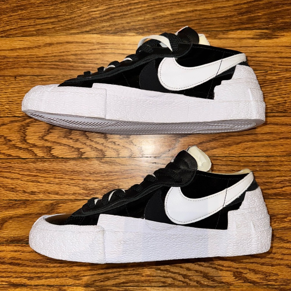 NIKE sacai x Blazer Low 'Black Patent', Women’s 9 / Men’s 7.5 - NWOT